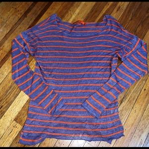 stripped crewneck top